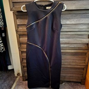 Calvin Klein Gold Zipper Dress Size 8